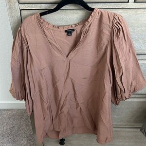 Ann Taylor Factory puffy sleeve crinkle top size XL
